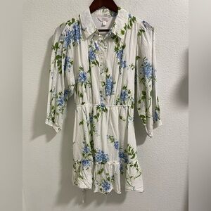 Lauren Conrad Floral Button-Up Dress